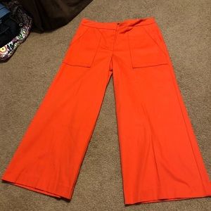 Ann Taylor Pants- orange wide leg cotton pant